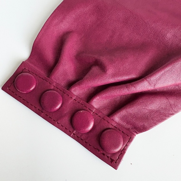 Vintage Norma Kamali Wide Leather Belt with Snaps Made in Italy Size L Retro 80s - Picture 17 of 17